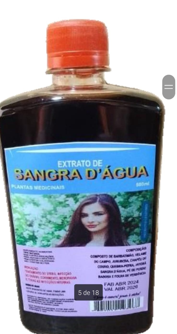 Garrafa Extrato de Sangra d'Água