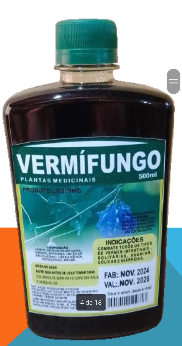 Garrafa Vermífugo